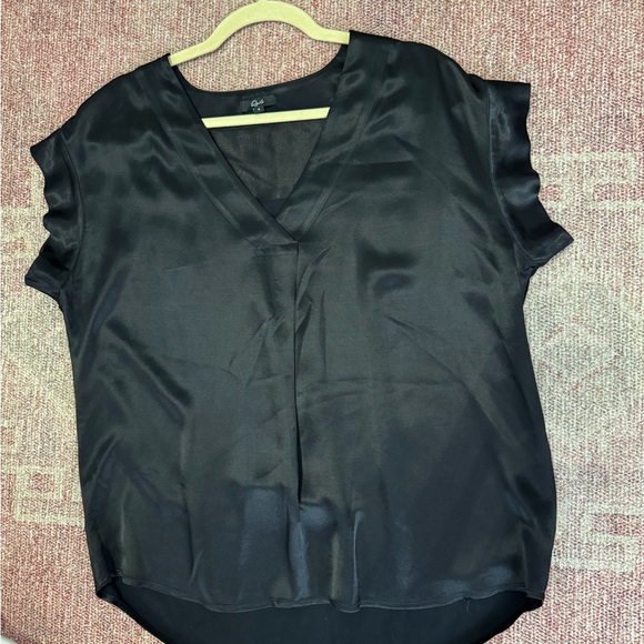 Rails Black Nala Satin oversized v neck dress top size small - Picture 7 of 16